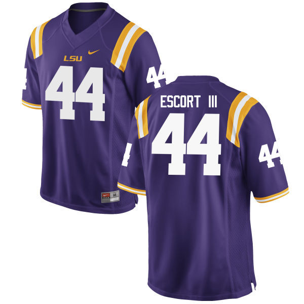 Men LSU Tigers #44 Clifton Escort III College Football Jerseys Game-Purple